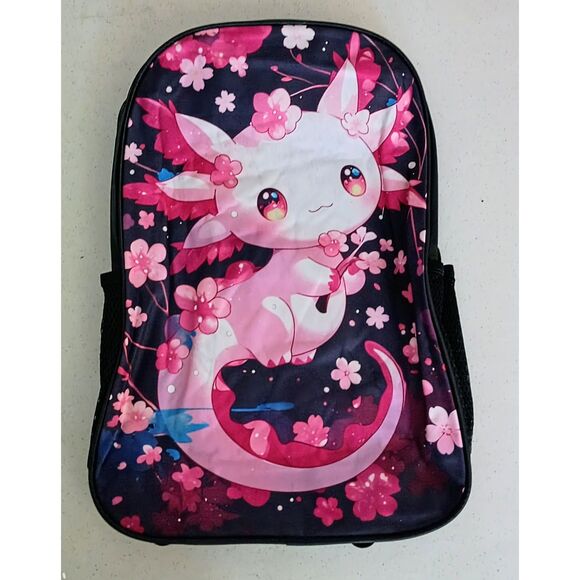 Axolotl Backpack 3-Piece Set – Cute Kawaii School Backpack Bundle - Picture 3 of 9